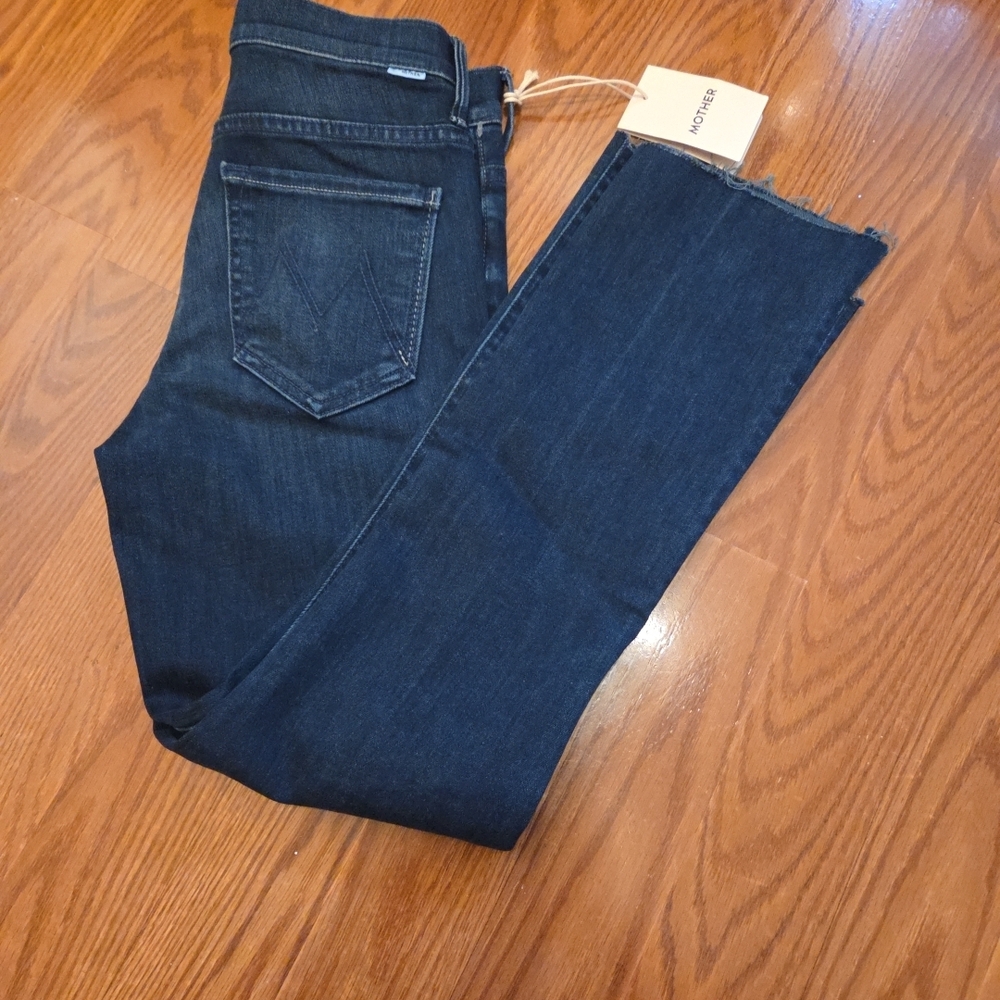MOTHER Women's High Rise Dark Blue Jeans
